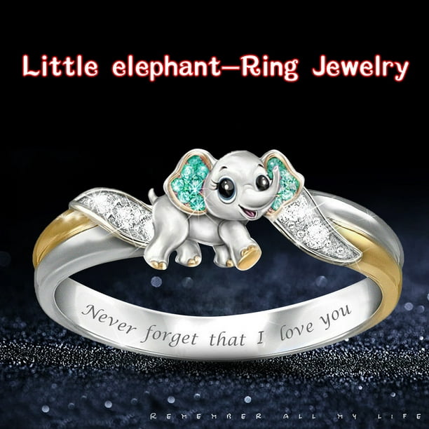 USA Seller Elephant Ring Sterling Silver 925 Best Price Jewelry Selectable 